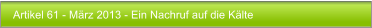 Artikel 61 - Mrz 2013 - Ein Nachruf auf die Klte